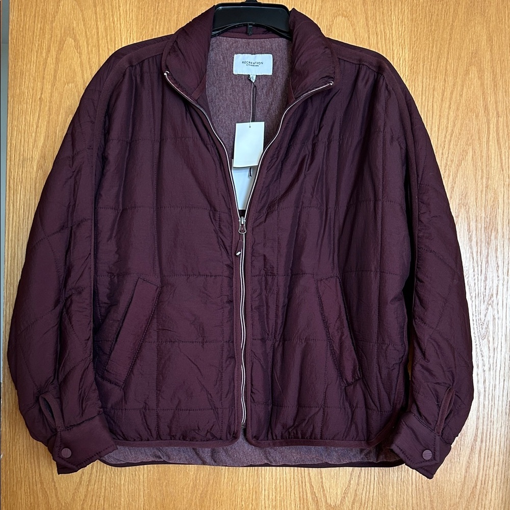 Burgundy Quilted Jacket